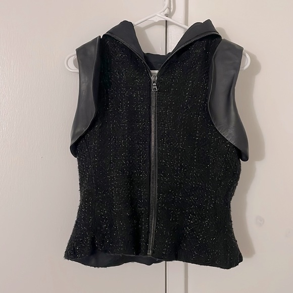 Alexis Jackets & Blazers - ALEXIS, Tweed hooded vest, Black, S